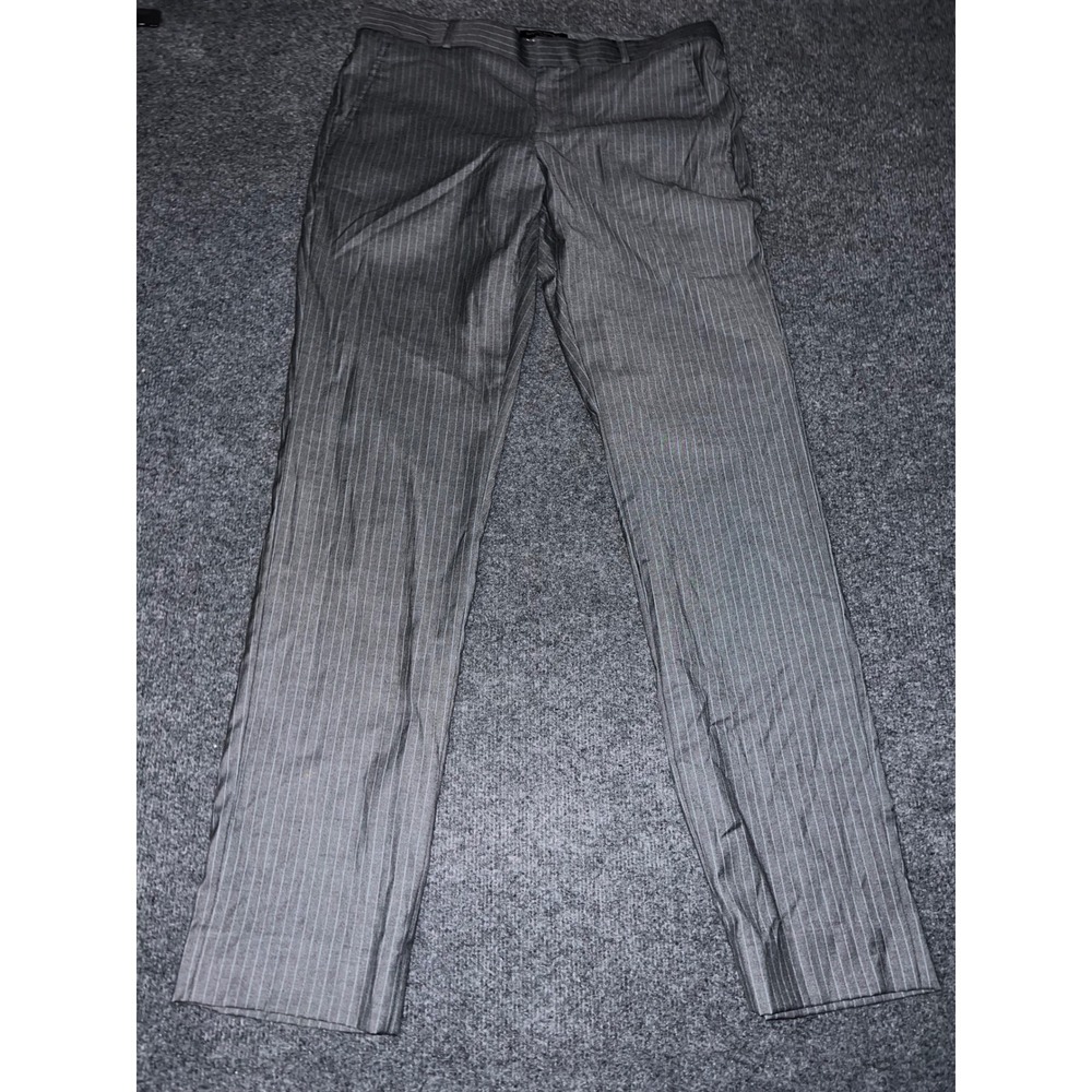 Banana Republic Ryan Gray Pinstripe Trousers Size 10L Tall Business Casual